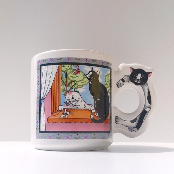 Vintage Cute Cat Mug - Picture 1 of 2